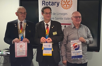 Visite du Gouverneur au Rotary Club Limoges Centenaire Ste Valérie.